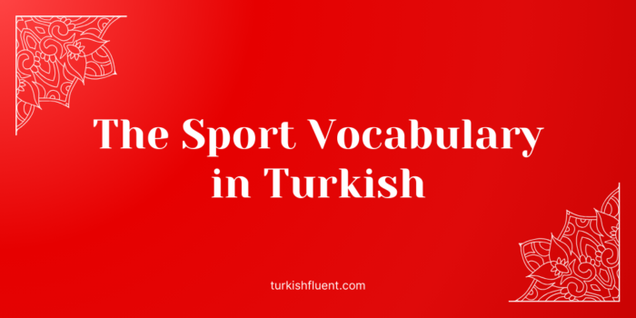 The Sport Vocabulary in Turkish