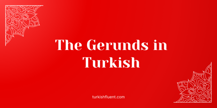 The Gerunds in Turkish