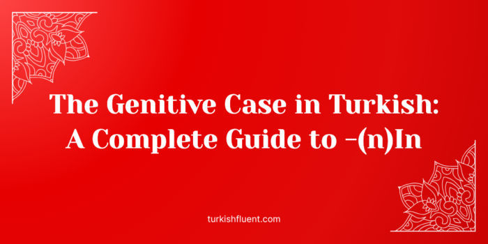 The Genitive Case in Turkish: A Complete Guide to -(n)In