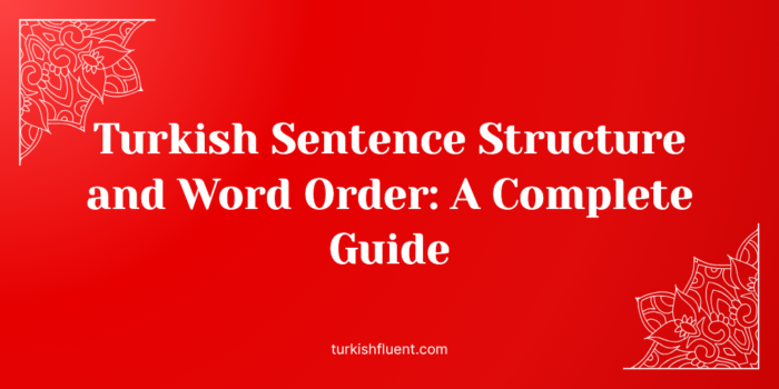 Turkish Sentence Structure and Word Order: A Complete Guide