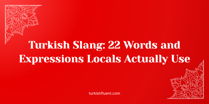 Turkish Slang: 22 Words and Expressions Locals Actually Use